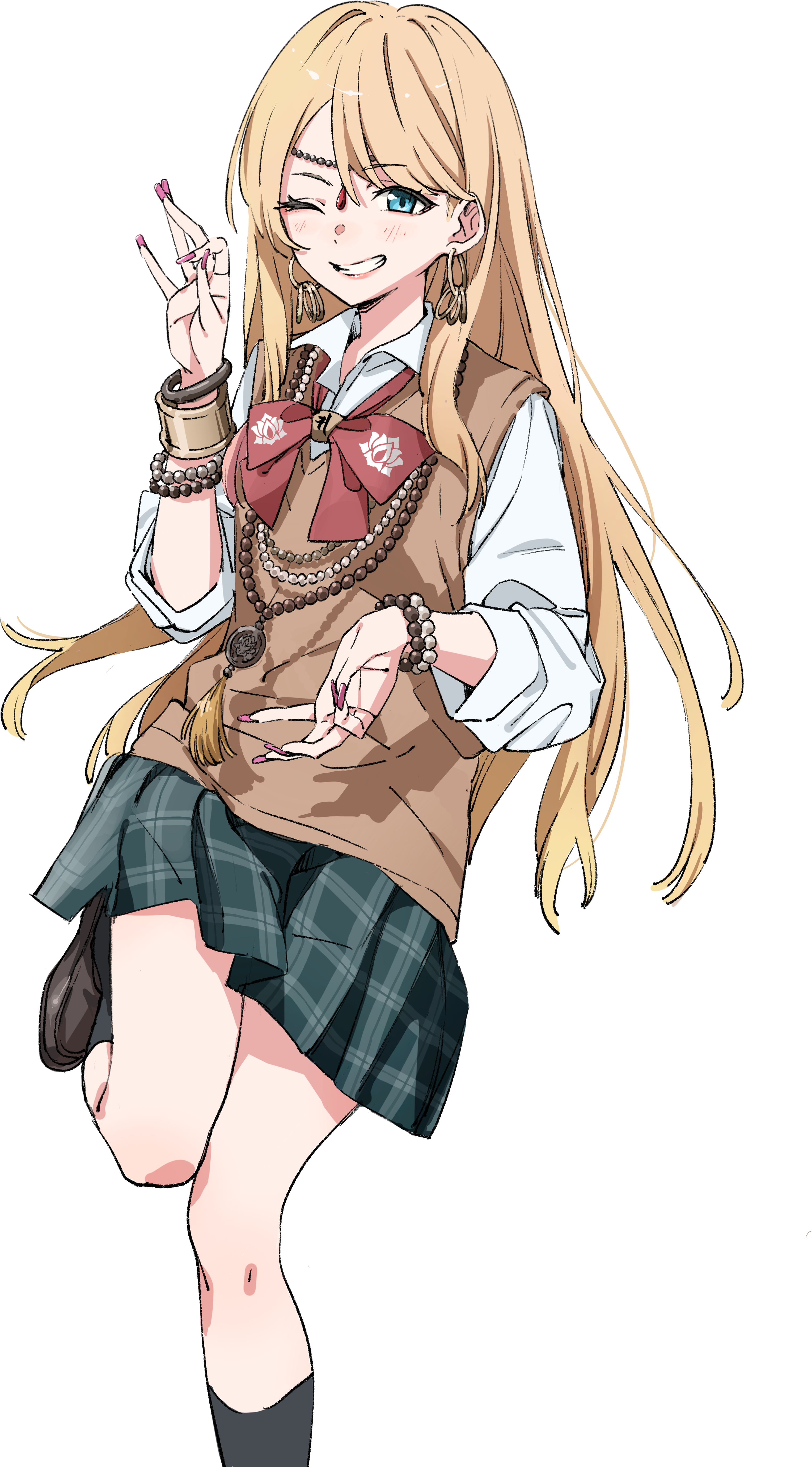 質問するギャル哲学者のキャラクターイラスト